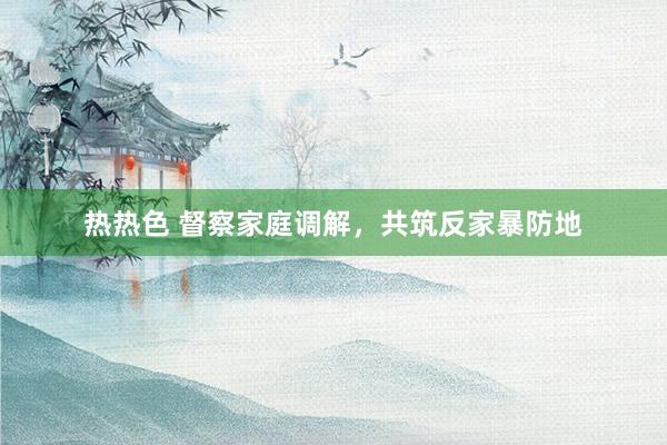 热热色 督察家庭调解，共筑反家暴防地