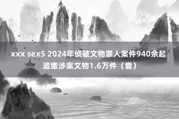 xxx sex5 2024年侦破文物罪人案件940余起 追缴涉案文物1.6万件（套）